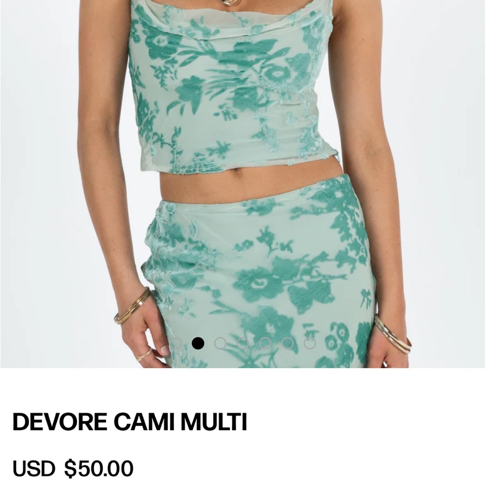 Princess Polly Devore Cami Multi in size US 4